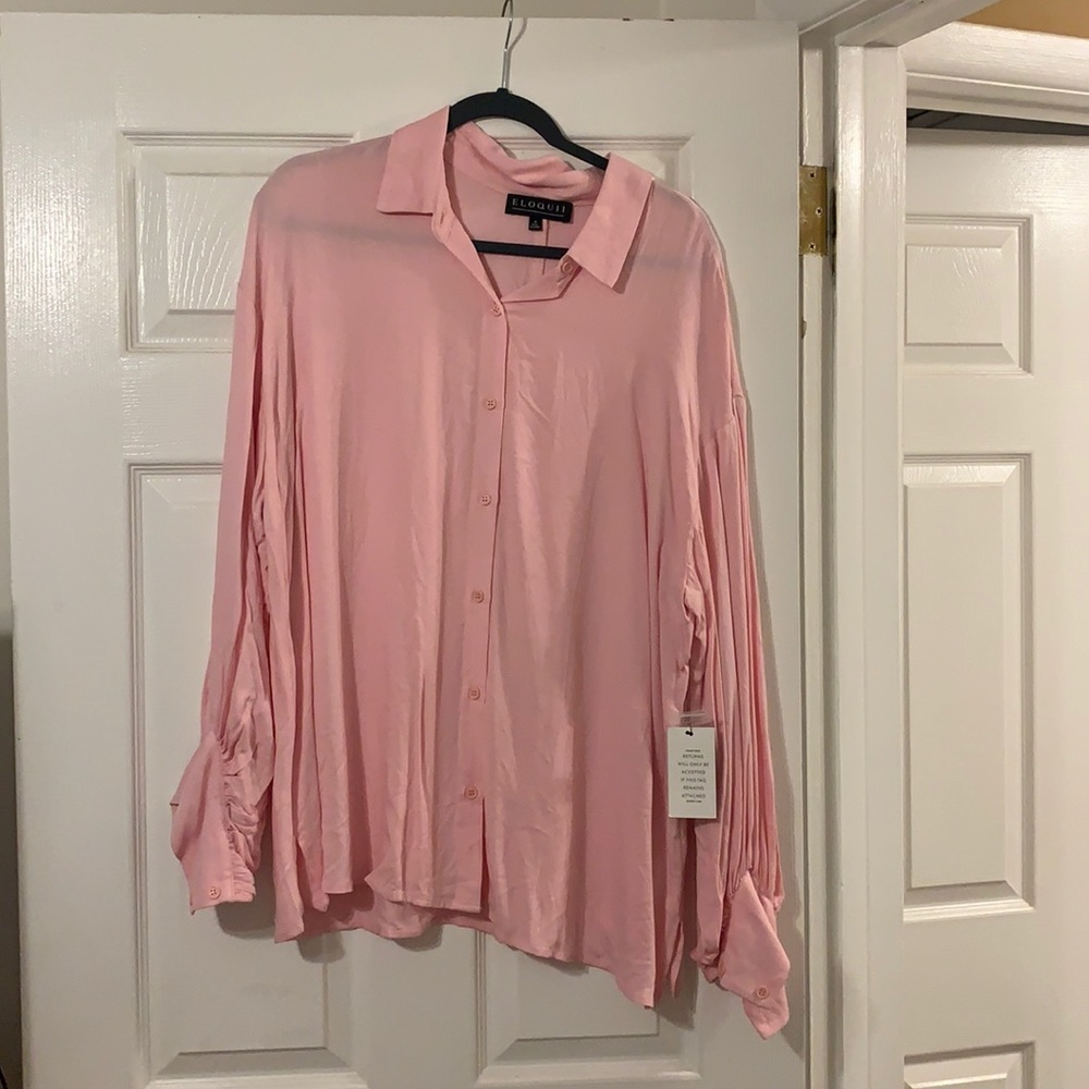 Pink ELOQUII Blouse. Never been worn